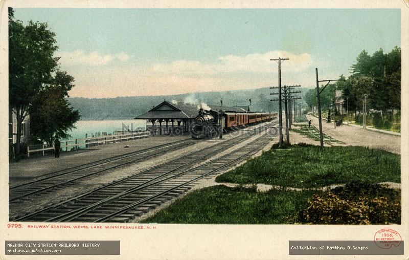 Postcard: Railway Station, Weirs 